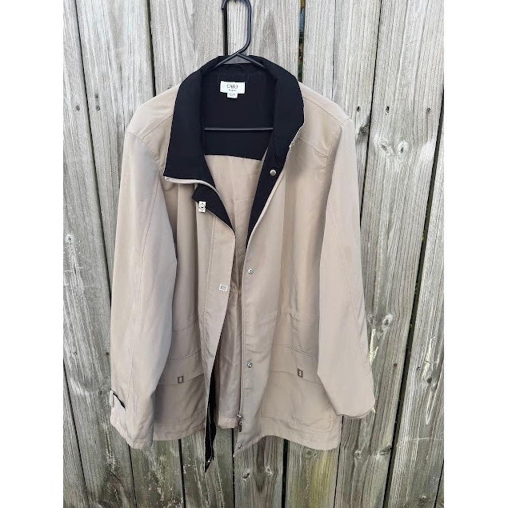 Utility Gorpcore Cato Woman Jacket 22/24W Tan Neutral Lightweight Zip Up Snap